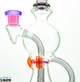 Mulit Sectional Transparent Color Recycler Liquid Arts Glass Rig #318