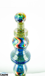 Trippy Tech mini tube dab rig with skittles wig wags by Steve k #355