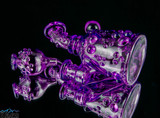 Transparent Purple Gill Perc Mini tube by Kaleb Folck  #373