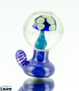 Custom Blue Mushroom Knob by Slumberland Glass - 1