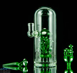 Thick Green Mushroom Cluster Rig by Charli Glass #400