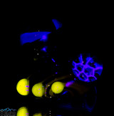 Black and Yellow Vortex Custom Knob by Steve Kelnhofer #306