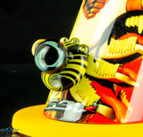 Black and Yellow Vortex Custom Knob by Steve Kelnhofer #306