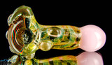 Horned & Fumed Trippy Pipe by Steve Kelnhofer #201