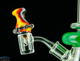 Line Worked Fire and Dichro Carb Cap by The Glass Parrot 4