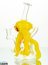 Yellow Octopus Recycler by Als Boro Creations  #468