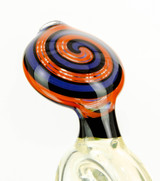 UV reactive orange and purple bubbler by Steve Kelnhofer #488