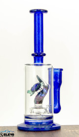 Ocean Dichroic Tube with Turtle Sculpture by Turtle Time #557