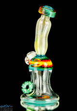 Fire and Ice minitube w implosion flower by steve kelnhofer #565