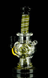 Yellow & White Faberge Rig by dynamic glass #573