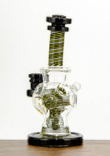 Yellow & White Faberge Rig by dynamic glass #573