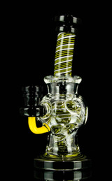 Yellow & White Faberge Rig by dynamic glass #573