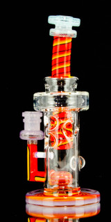 Red & Blue Fab Tube by dynamic glass #582