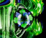 Green Color Changing Hammer bubbler by Steve Kelnhofer #586