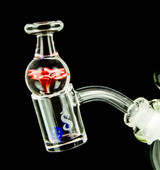 Red Implosion Flower Spinner Carb Cap by Steve K # 9