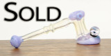 Milky Purple and Fume Hammer Bubbler w/ marble by Steve Kelnhofer #592