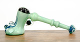 Milky green bliss butter & Linework Hammer bubbler by Steve Kelnhofer #598