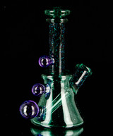 Dark Blue Crushed Opal Time Tube by Happy Time Glass #612