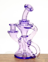 Transparent Purple Recycler by Happy Time Glass 633