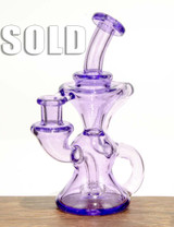 Transparent Purple Recycler by Happy Time Glass 633