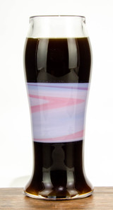 Pink line tubing pint glass with purple lips by Steve Kelnhofer #40