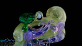 Sexy Leaf & Horn CFL Pipe  by Love Glass #285