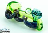 Glass Pipe Sexy Leaf & Horn by Love Glass #294