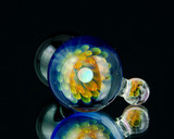 Custom Opal Flower Knob by Moose and Fire Glass #319