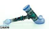 Pale Blue Line Work Hammer Pipe by Eric Tatlock #337