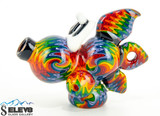 Rainbow Yoshi Head Pendant Pipe by Lee Machine Glass #364