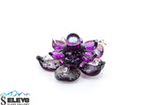 Dichro Spinner Flower Pendant by Mars Glassworks #107