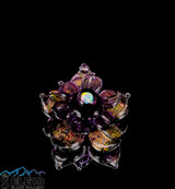 Dichro Spinner Flower Pendant by Mars Glassworks #107