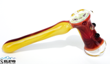 Glass Water Pipe Bubbler made with Blood and Goldmember Butter by Shimkus Glass #873