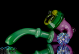Glass Pipe Calabash Sherlock made with Ziggy Stardust and Violet Gold Butter by Steve K #424