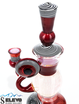 Water Pipe Bong - Blood Butter Center Drain Recycler by Steve Kelnhofer and Shimkus Glass #882