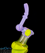 Bubbler Water Pipe - Purple and Green Butter Bubbler by Steve Kelnhofer #897