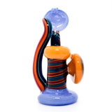 Bubbler Water Pipe - Elvis and Charlie Brown Butter Bubbler with Line Work by Shimkus Glass #945