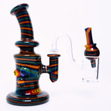 Water Pipe Bong - Line Work Mini Tube Rig by Andy G #959
