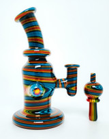 Water Pipe Bong - Line Work Mini Tube Rig by Andy G #964