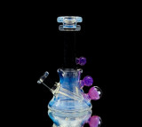 Water Pipe Bong - Time Tube with Crushed Opal by Happy Time Glass #977