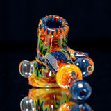 Flower Pipe - Wig Wag Hammer Pipe with UV Accents by Andy G. #453