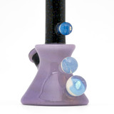 Water Pipe Bong - Purple and Crushed Opal Time Tube by Happy Time Glass #999