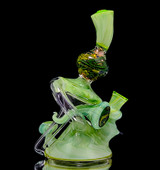 Water Pipe Bong - Sexy Green Bells of Ireland Butter Recycler by Steve K. #7