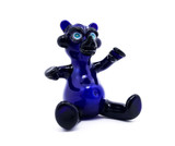 Water Pipe Bong - Blue Heady Teddy Rig by Trouble the Maker #1031