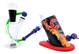 Vaporizer Glass Kit - Prince Purple Rain Butter Wand Kit with Ghost Horns by Shimkus Glass #26  (Save 15%!)