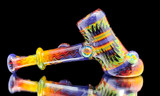 Flower Pipe - Wig Wag Hammer Pipe with UV Accents by Andy G. #483