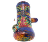 Flower Pipe - Wig Wag Hammer Pipe with UV Accents by Andy G. #483