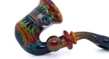 Flower Pipe - Wig Wag Sherlock Pipe with UV Accents by Andy G. #486