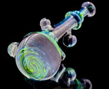 Flower Pipe - Wig Wag Hammer Pipe with UV Accents by Andy G. #488