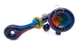 Flower Pipe - Wig Wag Sherlock Pipe with UV Accents by Andy G. #490